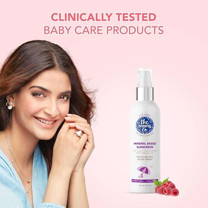 The Moms Co. Waterproof SPF 50+ Natural Mineral Based Baby Sunscreen