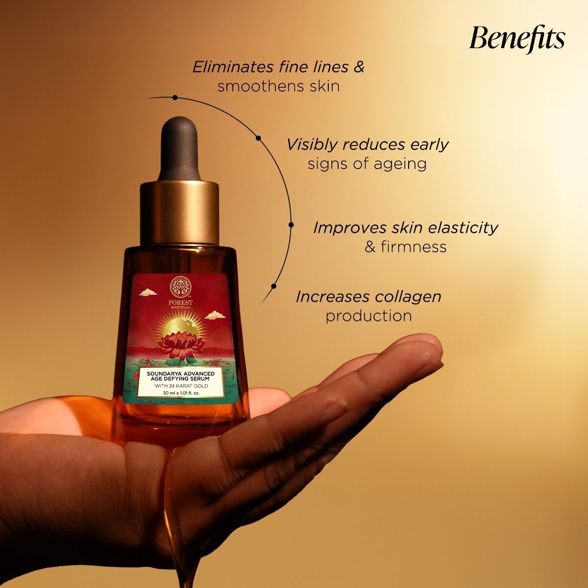 Advanced Soundarya Age Defying Facial Serum With 24K Gold. 30ml