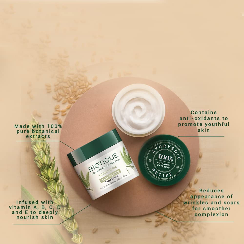 Biotique Wheat Germ Anti- Ageing Night Cream 50g