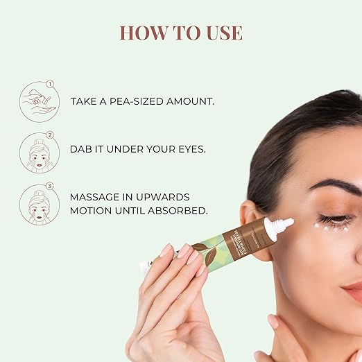 Nourishing Under Eye Gel with Green Tea and Carrot Seed for Dark Circles, Eye Puffiness, Fine Lines & Wrinkles For Men & Women 20 gm