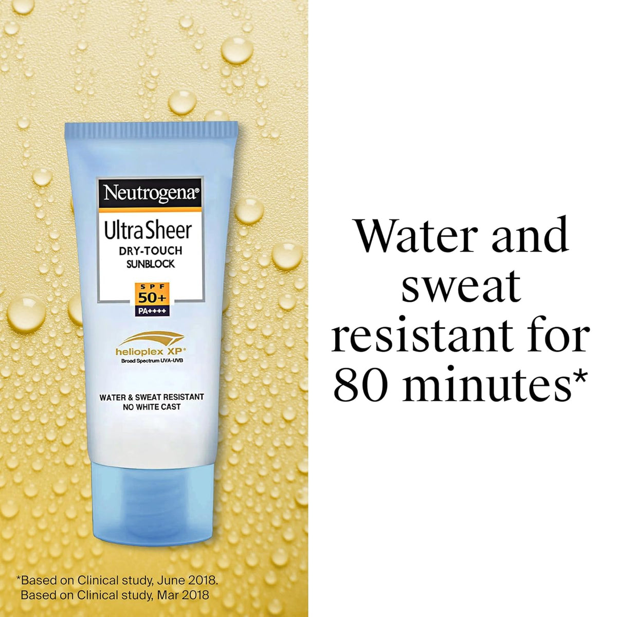 Neutrogena® Ultra Sheer Dry Touch Sunscreen SPF 50+|Broad Spectrum UVA/UVB | Blue light protect
