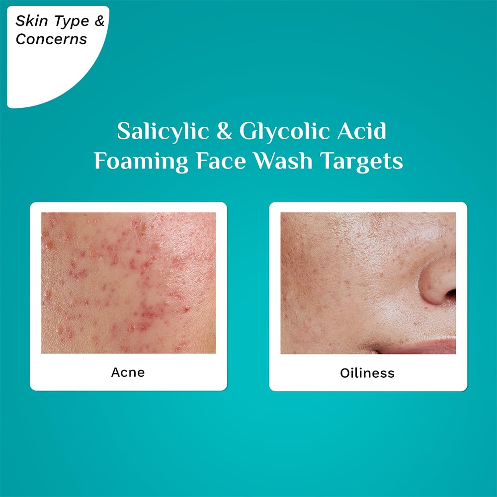 Pilgrim Korean 1.5% Salicylic(Bha) & 2% Glycolic Acid(Aha) Foaming Face Wash
