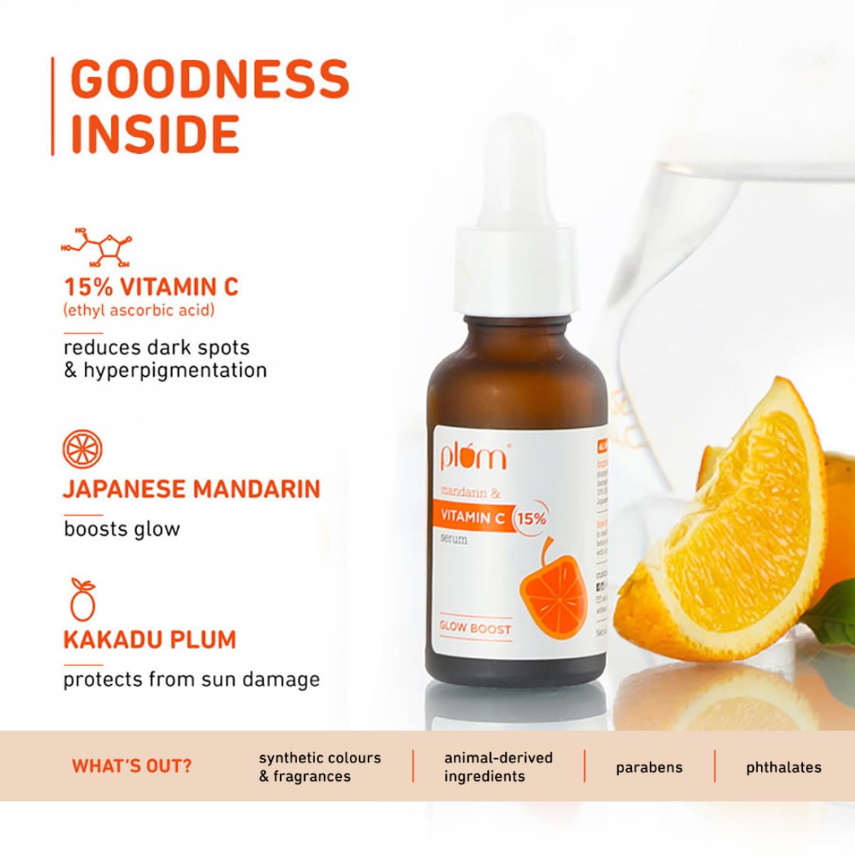 Plum 15% Vitamin C Serum for Glowing Skin | for Oily, Dry & Combination Skin 30ml